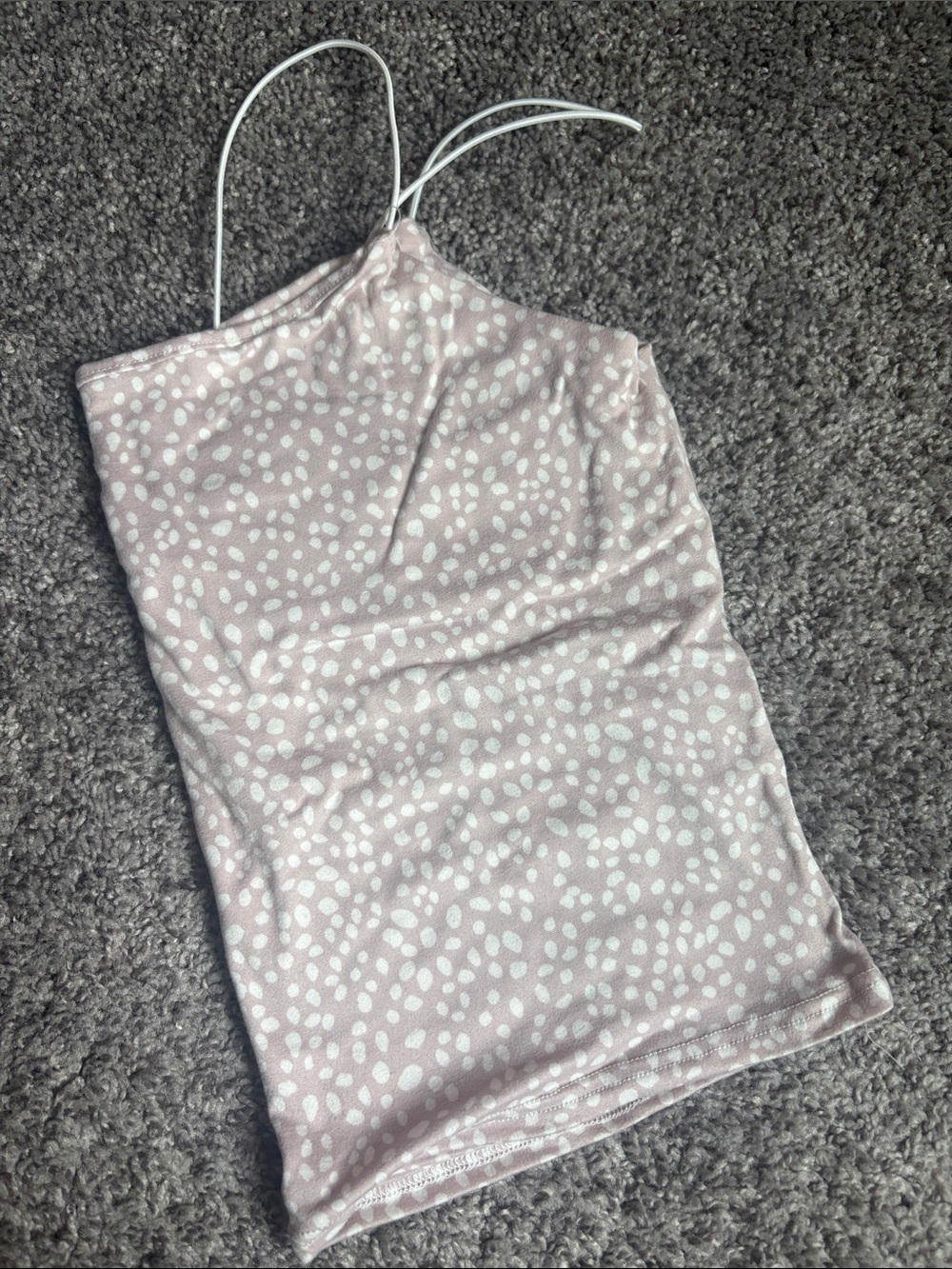 gaze Pink and White Spotted Strappy Cami